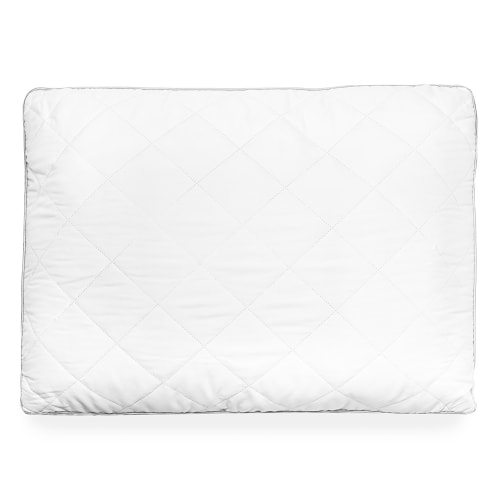 Diamond Gusset Pillow, Support Gel Fiber Fill, T180 Pinsonic Quilted Cover, King 20x36, 37oz, White